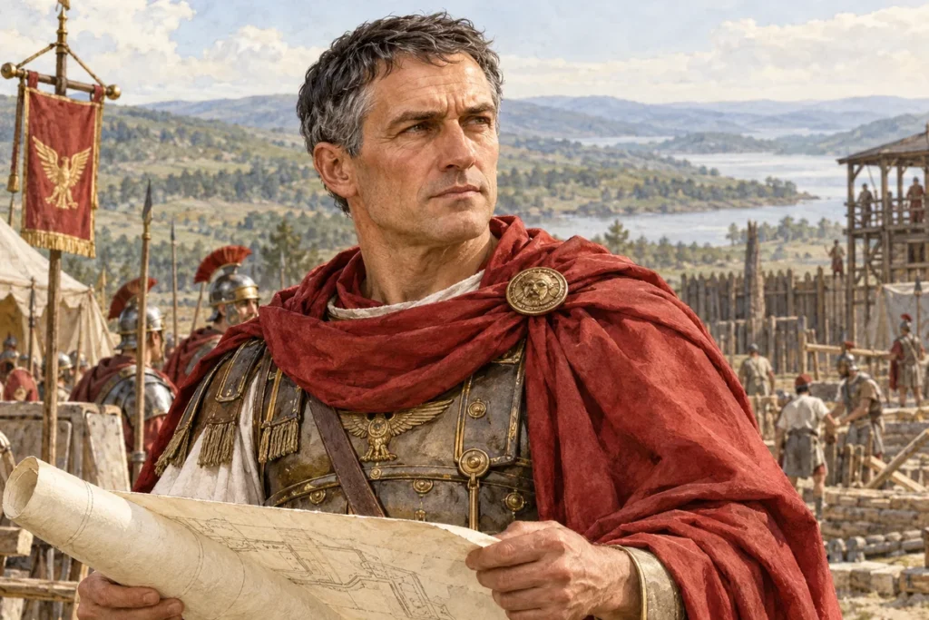 Illustrated portrait of Agricola.