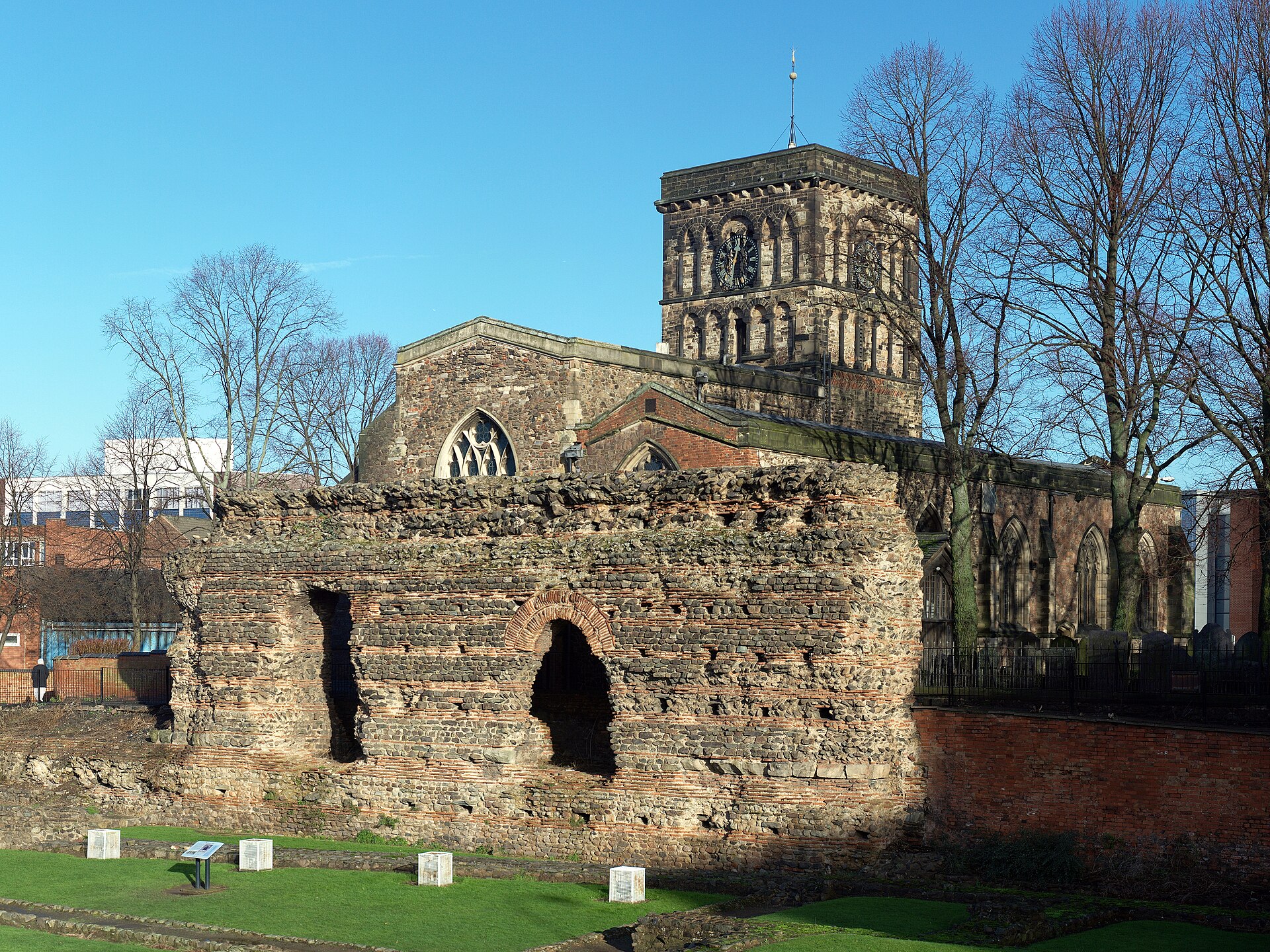 Jewry Wall — surviving Roman remains.
